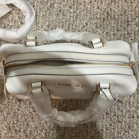 MICHAEL KORS SMALL DUFFLE SATCHEL CLASSIC GOLD LOGO 35H9GYJS5L optic white - Picture 14 of 17